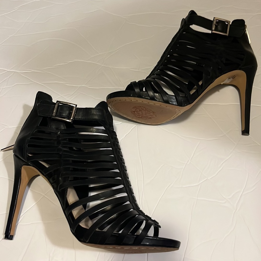 Sexy Black Caged High Heels